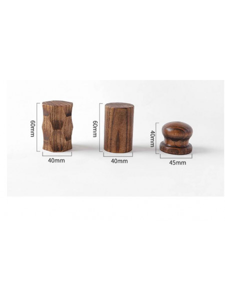 Luxury Black Walnut Wood Drapery Rod Finials For Wooden Poles