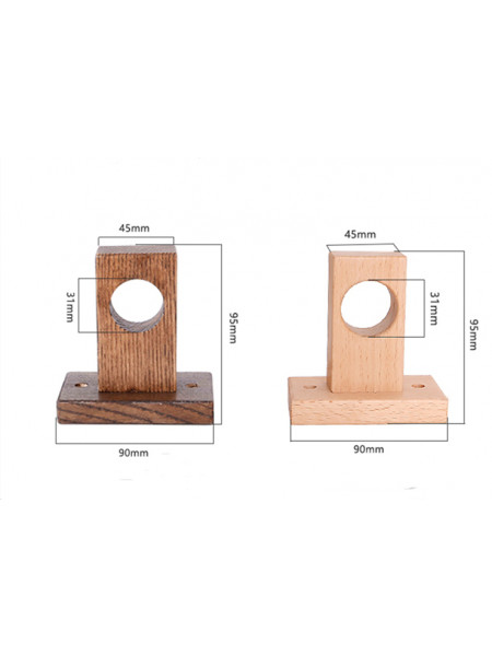 QYT22A High quality Ceiling/Wall Wooden Curtain Rod Brackets