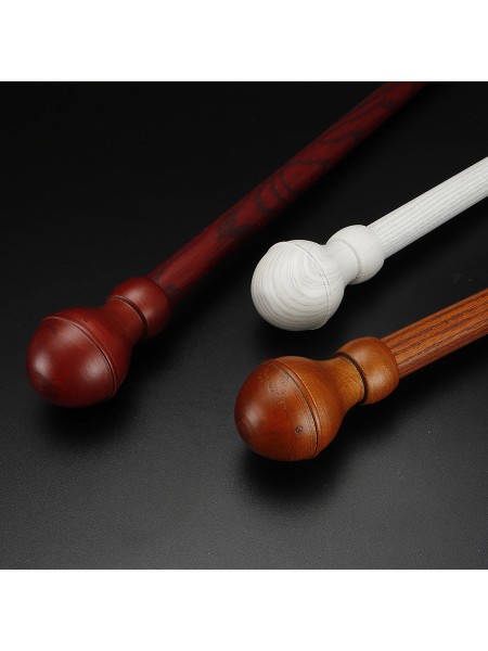 QYT2823 1-1/8" Wood Grain Nano Mute Double Curtain Rod Set Acorn Finial Custom Mades