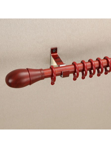 Qyt2920 1 1 8 Quot Wood Grain Single Curtain Rod Set Egg