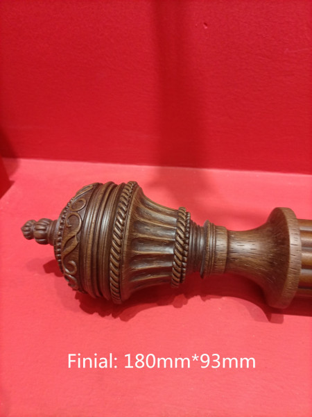 QYT64 Two Inches Wooden Poles Black Walnut Brackets And Tower Finials