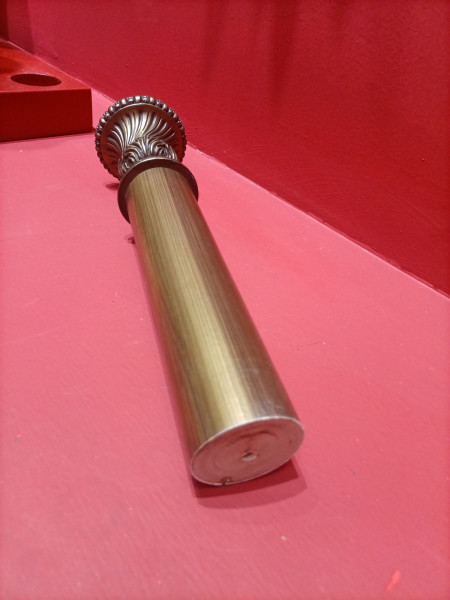 QYT70 Two Inches Custom Wood Curtain Rods And Gold Hardware
