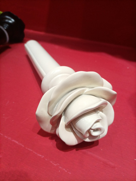 QYT80 Custom 1-3/8" Wooden Curtain Poles White Black Yellow Pink(Color: White)