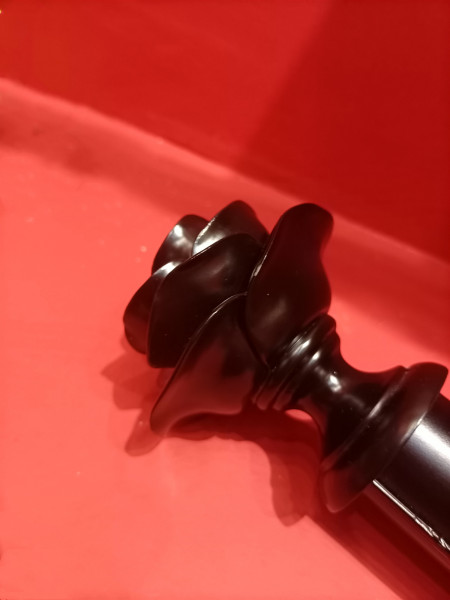QYT80 Custom 1-3/8" Wooden Curtain Poles White Black Yellow Pink