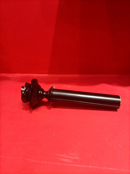 QYT80 Custom 1-3/8" Wooden Curtain Poles White Black Yellow Pink(Color: Black)