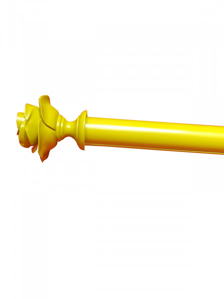QYT80 Custom 1-3/8" Wooden Curtain Poles White Black Yellow Pink