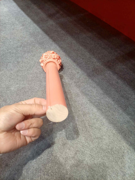 QYT82 Pink Gold 1-3/8" Diameter Timber Curtain Rods And Finials