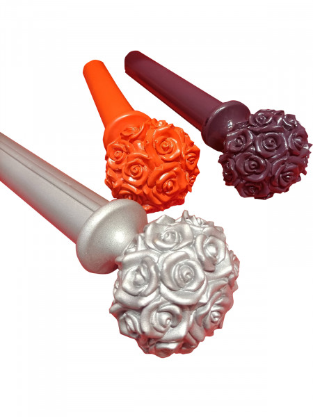 QYT83 1-3/8" Purple Black Orange Wooden Curtain Pole Wall Mounted