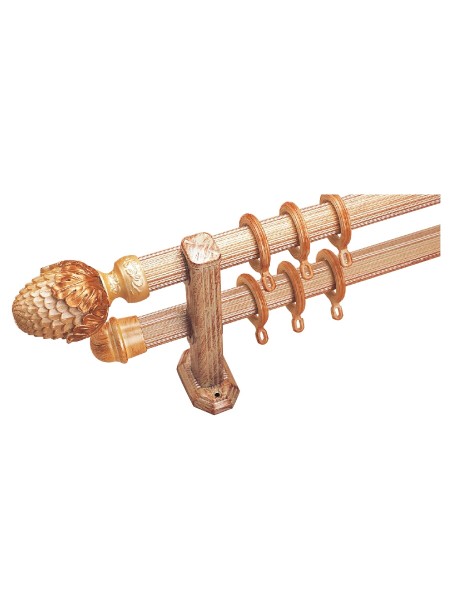 QYR2821 1-1/4" Diameter Rome Antique Color Custom Double Curtain Rods (Color: Pearl White)