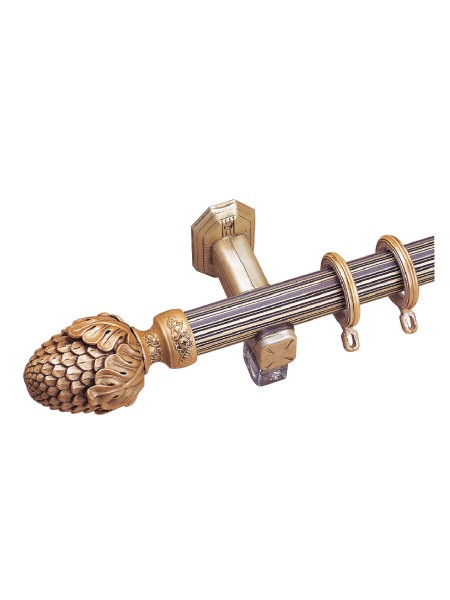 QYR2820 1-1/4" Diameter Rome Antique Color Custom Single Curtain Rods (Color: Antique Pearl White)