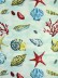 Alamere Sealife Nautical Printed Cotton Fabrics Per Yard (Color: Celeste)