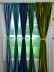 63 Inch 96 Inch Whitney Green and Blue Solid Blackout Back Tab Velvet Curtains | CheeryCurtains