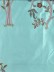 Morgan Beige & Blue Embroidered Bird Tree Faux Silk Fabric Samples (Color: Pale Turquoise)