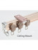 CHR01 Bendable Ivory and Black Curtain Tracks Ceiling/Wall Mount For Bay Window