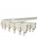 CHR01 Bendable Ivory and Black Curtain Tracks Ceiling/Wall Mount For Bay Window(Color: Ivory)
