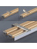 CHR08 Super Thick Big Ivory Black Gold Blue Curtain Tracks Ceiling/Wall Mount For Living Room(Color: Gold)