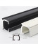 CHR09 Thick Ivory Black S Fold Curtain Tracks Ceiling/Wall Mount