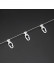 CHR09 Thick Ivory Black S Fold Curtain Tracks Ceiling/Wall Mount