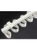 CHR09 Thick Ivory Black S Fold Curtain Tracks Ceiling/Wall Mount(Color: Ivory)