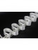 CHR09 Thick Ivory Black S Fold Curtain Tracks Ceiling/Wall Mount