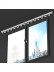 CHR09 Thick Ivory Black S Fold Curtain Tracks Ceiling/Wall Mount