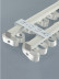 Warrego CHR112 Thick Ivory Black S-Fold/Wave Fold Custom Made Curtain Tracks Ceiling/Wall Mount For Sliding Doors
