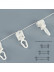 Warrego CHR112 Thick Ivory Black S-Fold/Wave Fold Custom Made Curtain Tracks Ceiling/Wall Mount For Sliding Doors