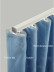Warrego CHR112 Thick Ivory Black S-Fold/Wave Fold Custom Made Curtain Tracks Ceiling/Wall Mount For Sliding Doors