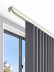 Warrego CHR112 Thick Ivory Black S-Fold/Wave Fold Custom Made Curtain Tracks Ceiling/Wall Mount For Sliding Doors