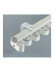 Warrego CHR112 Thick Ivory Black S-Fold/Wave Fold Custom Made Curtain Tracks Ceiling/Wall Mount For Sliding Doors