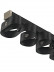 Warrego CHR112 Thick Ivory Black S-Fold/Wave Fold Custom Made Curtain Tracks Ceiling/Wall Mount For Sliding Doors(Color: Black)