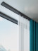 CHR121 Ceiling Mounted Ultra Thin Invisible Ivory Black Aluminum Alloy Double Curtain Rails 