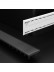 CHR121 Ceiling Mounted Ultra Thin Invisible Ivory Black Aluminum Alloy Double Curtain Rails 