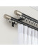 CHR125 Foraker White Black Blue Champagne Aluminum alloy Curtain Track Set With Column Finials