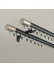 CHR125 Foraker White Black Blue Champagne Aluminum alloy Curtain Track Set With Column Finials