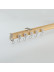 Curved silent gliss bay window curtain track ceiling/wall mounted(Color: Gold)