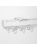 CHR19  Thick Small Ivory Black Curtain Tracks Ceiling/Wall Mount(Color: Ivory)