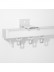 CHR19  Thick Small Ivory Black Curtain Tracks Ceiling/Wall Mount