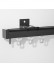 CHR19  Thick Small Ivory Black Curtain Tracks Ceiling/Wall Mount