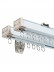 Length over 90 inches are supplied in 2 halves  with connector and an extra bracket