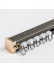 CHR28 Super Thick Ivory Champagne Curtain Tracks Ceiling/Wall Mount(Color: Champagne)