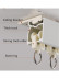 CHR34 Thick Ivory Black Champagne Bronze Curtain Tracks Ceiling/Wall Mount