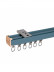 CHR37 Ivory Black Pink Blue Green Ceiling Wall Mount Aluminum Alloy Thick Curtain Tracks For Living Room(Color: Blue)