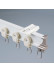 CHR39 Bendable Ivory Silver Blue Champagne Curtain Tracks Ceiling/Wall Mount For Bay Window(Color: Ivory)