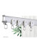 CHR43 Bendable Wood Grain Curtain Tracks Ceiling/Wall Mount For Corner Windows(Color: White oak)