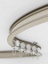 CHR45 Bendable Ivory and Champagne Curtain Tracks Ceiling/Wall Mount For Bay Windows/Corner Windows(Color: Champagne)