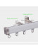 CHR47 New Anti-Light Leakage Design Hidden Ceiling Mounted Curtain Tracks For Living Room(Color: Ivory)