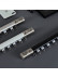 CHR55 White Silver Black Aluminum alloy Curtain Rod Set With Rollers For living room