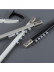 CHR55 White Silver Black Aluminum alloy Curtain Rod Set With Rollers For living room