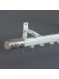 CHR55 White Silver Black Aluminum alloy Curtain Rod Set With Rollers For living room